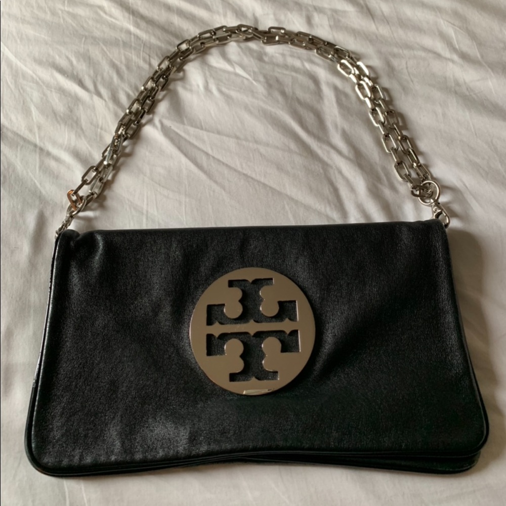 Tory Burch Metallic Reva Clutch